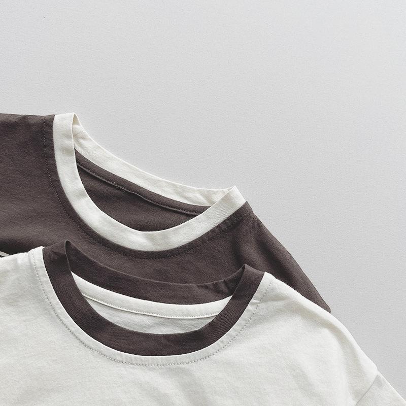 T-shirt Estiva Personalizzata a Maniche Corte per Bambini - Stile Coreano Cotone Puro per Bambini Piccoli