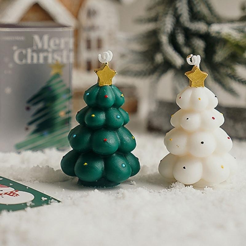 Handmade Christmas Tree Candle With Refined Paraffin And Bean Wax Blend Fragrant Candle