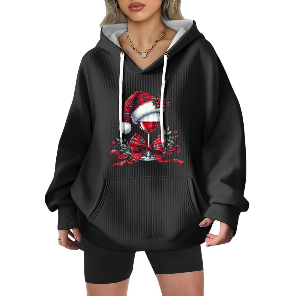 Women's Fashion Casual Christmas Angel Print Pullover Long-Sleeve Sweatshirt