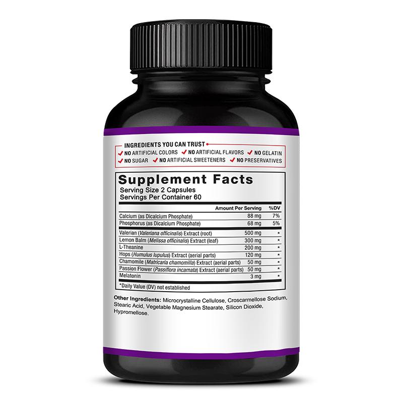 Balincer Sleep Melatonin + Natural Botanicals Dietary Supplements, 120 Capsules