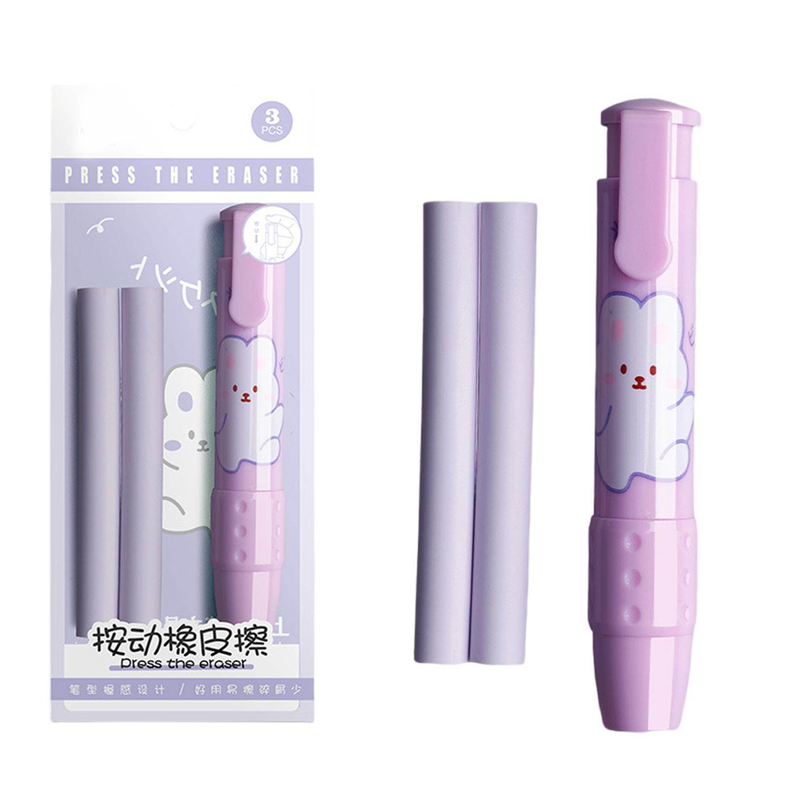 

Ластики в виде ручки, выдвижные механические ластики со сменными стержнями, школьные канцелярские принадлежности, мультяшный толкаемый ластик 3