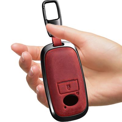 Smart Key Case, Compatible with Cars, New Rumie Key Cover, RAIZE, Rocky, TAFT Leather Key Cover (One-red)