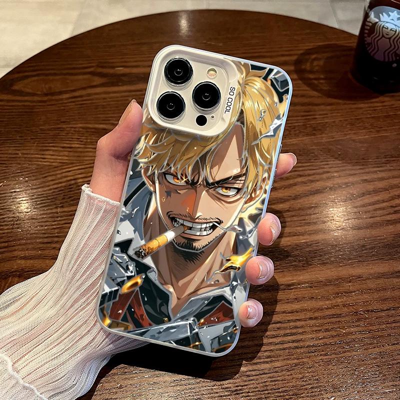 One Piece Sanji Cool Art Clear TPU Phone Case For IPhone 15 Pro Max & Samsung Galaxy S24 Ultra, Shockproof Cover
