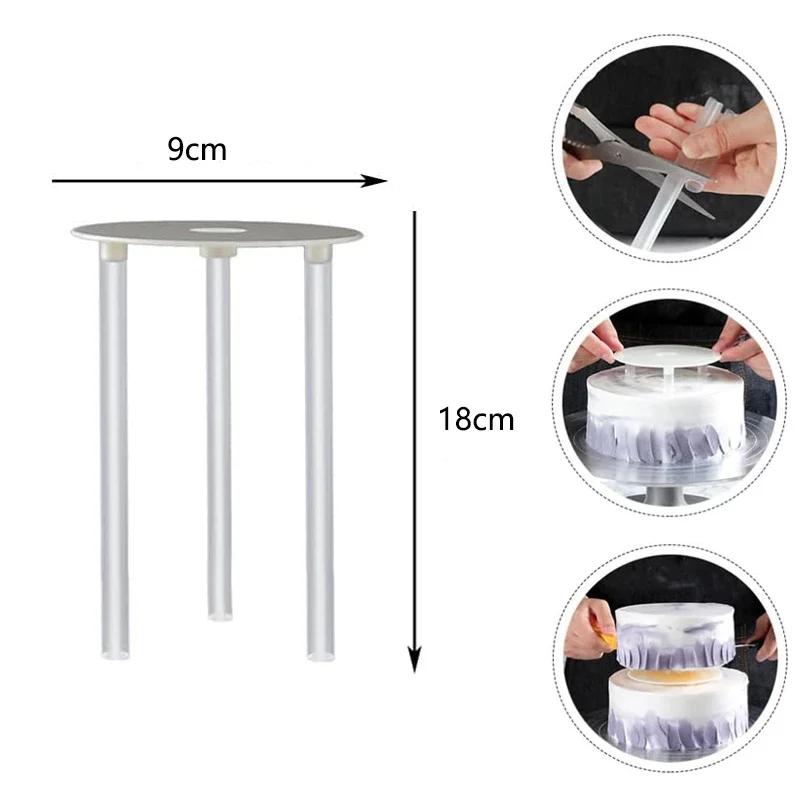 

4-12 дюймов Многоуровневая подставка для торта Практичные подставки для тортов Круглый разделитель-опора для десертов Опора для сборки Кухонный инструмент для DIY тортов