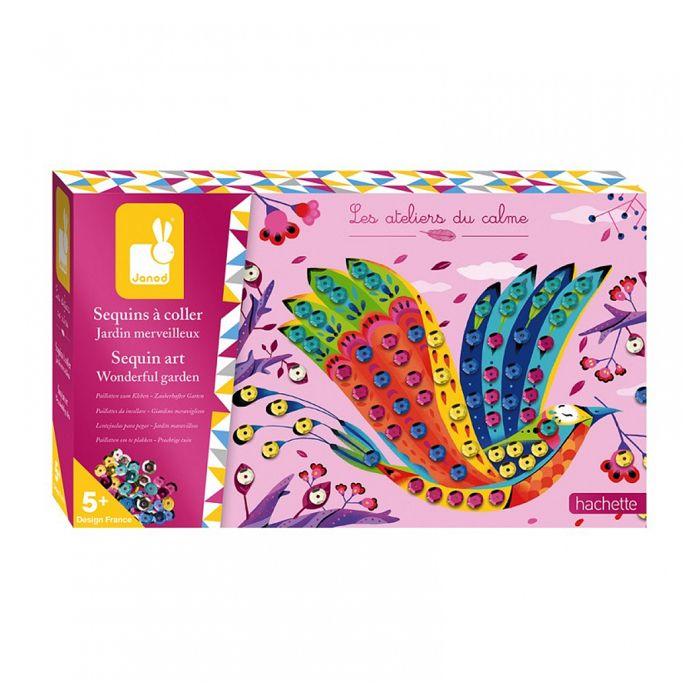 Kreativ-Set Janod Glitzer zum Aufkleben Wunderschöner Garten