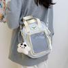 Y2K Japanese Style Back School Shoulder Bag Clear Pocket Kawaii Itabag  Women