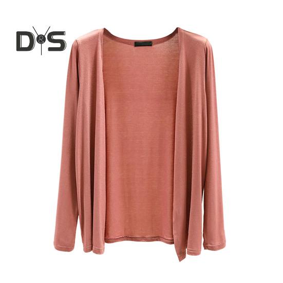 Frauen Einfarbig Dünne Strickjacke Mantel Langarm Vorne Offen Weiche Atmungsaktive Mantel Lässig Weiblichen Kleidung