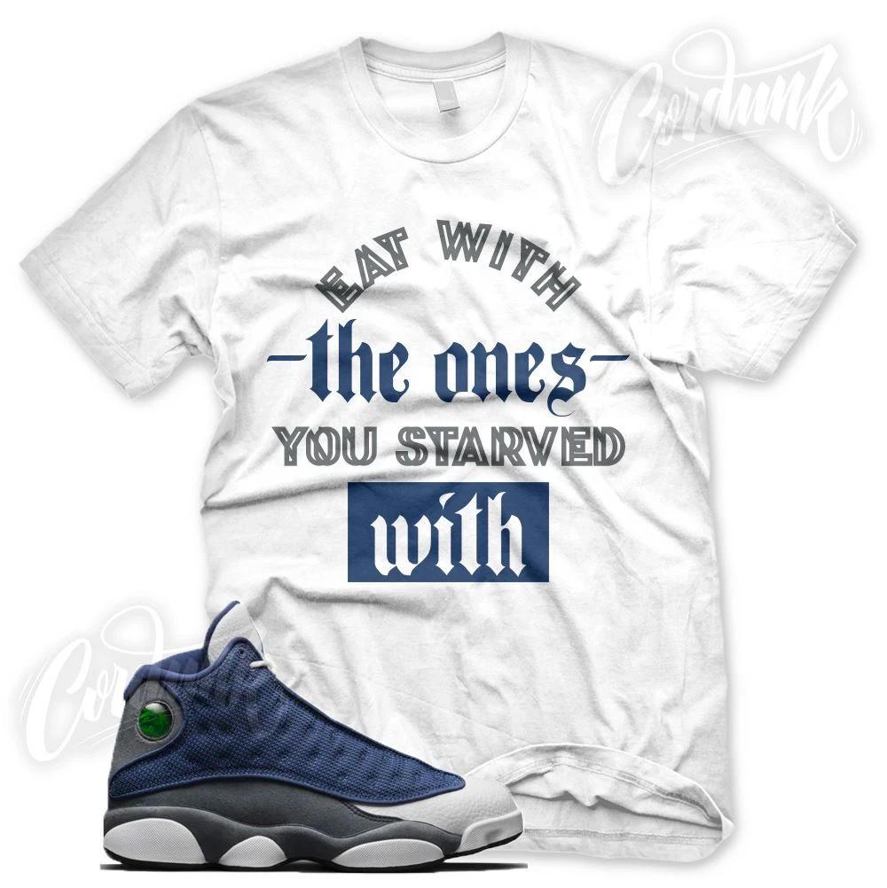 

STARVED Футболка для кроссовок J1 Retro 13 Flint Navy White French Blue S