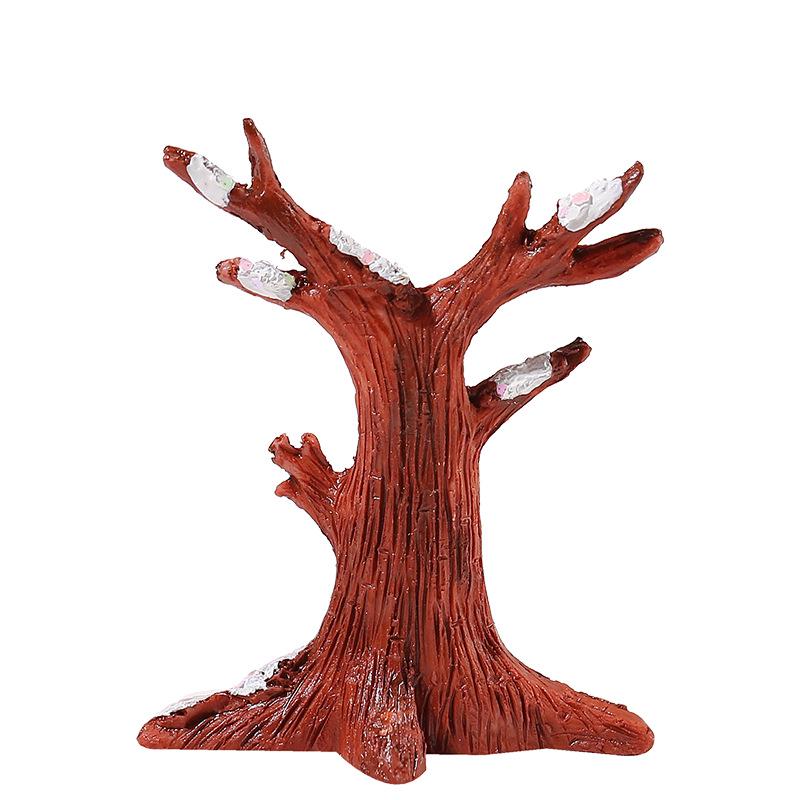 Christmas Tree Micro Landscape with Snowflake Ornaments - Zakka Accessories