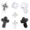 Subculture Lace Crosses Hair Clip Lolita Punk Gothic Hairpin  Halloween