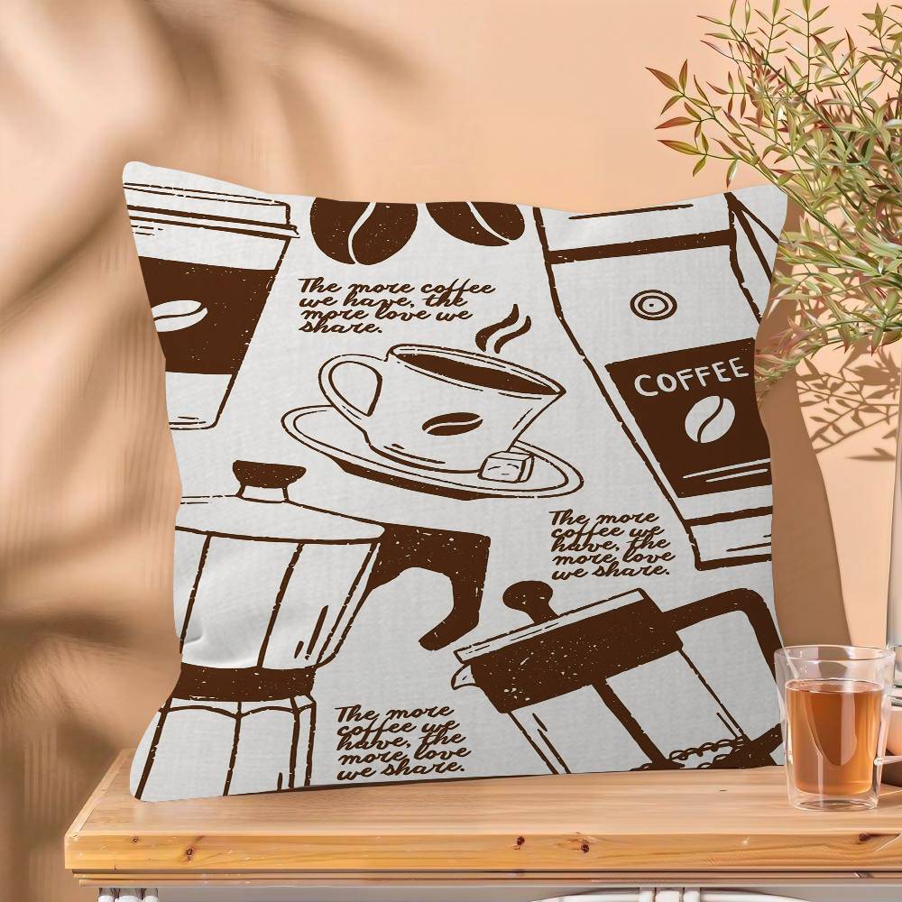 Coffee Guide Pillow Anime Pillow Sofa Bed Head Pillow Cover Cushion Cover Fashion