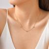 Wind Niche Sweet Girl Thin Chain Collarbone Chain Stainless Steel Diamond Cherry Bow Necklace Nc-2393