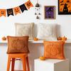 Soft Plush Fabric Throw Pillow Covers Pumpkin Pattern Faux Wool Cushions  Living Room Bedroom