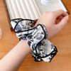 Premium Headdress Extra Large  Floral Sweet Scrunchie Ink Flower Binding Hair Tie Elastic Scrunchie For Graceful Lady