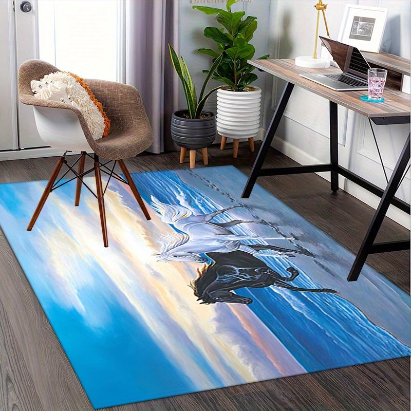 1pc. Fantasy Horse Beach Sunset Home Office Chair Rug Outdoor Gift Carpet Mat