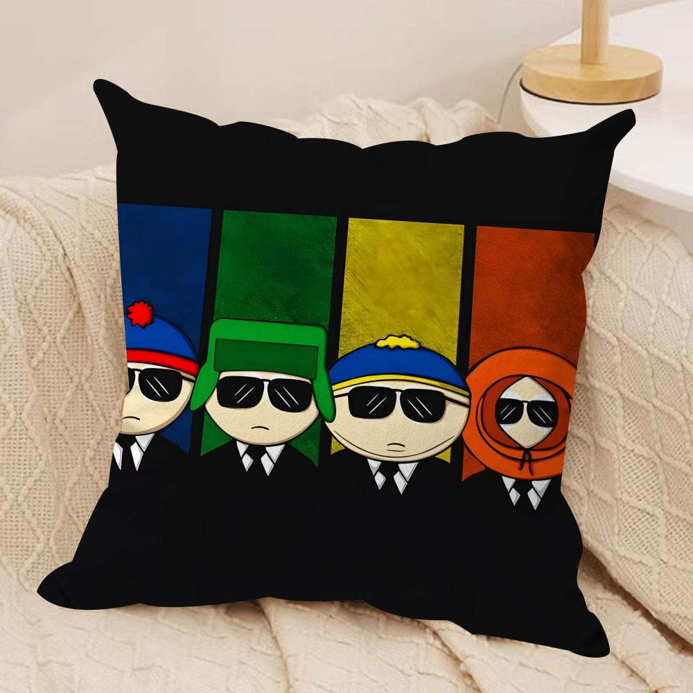 

Anime SSouths PPark Cushion Cover Soft Plush Fabric DoubleSided Printed Cushion Covers for All Seasons Modern HomeDecor Gift 30x30cm