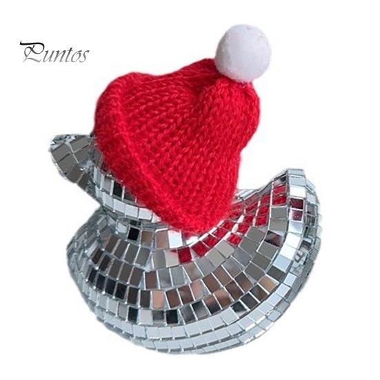 

Рождественские украшения в стиле диско-утка, отражающий зеркальный шар, скульптура, блестящая мини-утка в стиле диско с колпаком Санты для домашнего декора, стола, кафе C