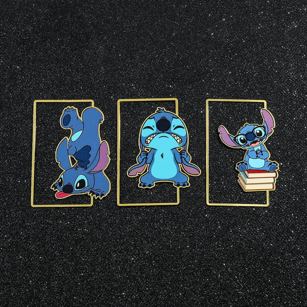 Roztomilá záložka Stitch pro dárky pro milovníky knih, fanoušky Disney, kawaii Stitch sponka na papír na stránku knihy, značka pro přátele, děti, čtenářské potřeby