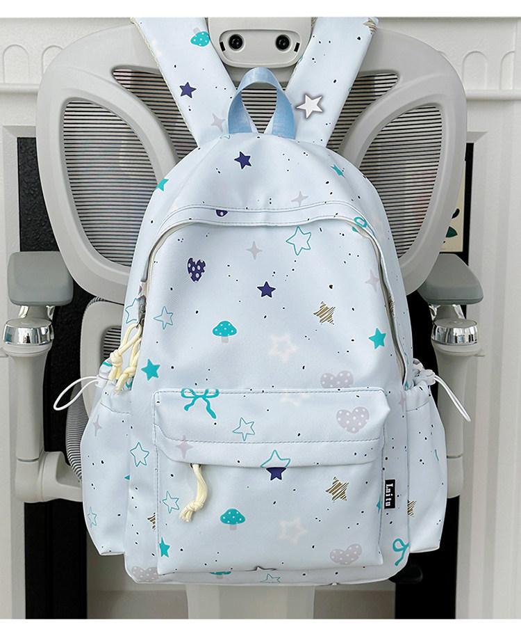Schoolbag Cartoon Backpack Female Student Campus Cute Star Backpack Large Capacity Lightweight High Value Junior High School Bag