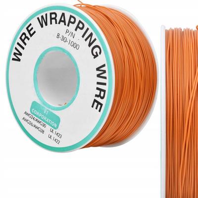 Przewód Kynar AWG 0.25mm – Niskonapięciowy Do Elektroniki | Długość 200m | Kolor Pomarańczowy, Miedź Cynowana