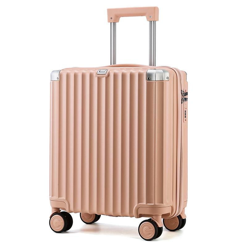 18-inch Lightweight Carry-On Suitcase for Men and Women - Airline Approved, Horizontal Design with Lockable Trolley.