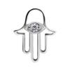 Charm - Silver Hand Of Fatima With White Zircon - D-068