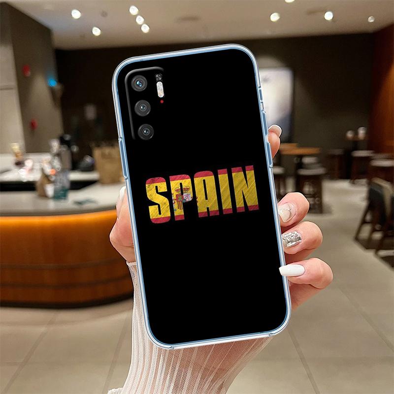 RE54 Spain Flag Transparent Phone Case for Motorola Moto G40 G04 G05 One Ace Action  Fusion + Plus Hyper Macro Vision Zoom