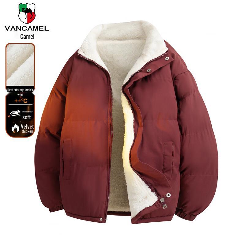 Мужская ретро пуховая куртка VANCAMEL с подкладкой из овечьей шерсти 2XL