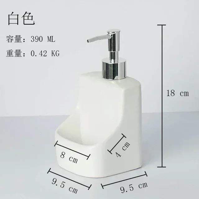 390ml/13oz Hand Soap Dispenser Makeup Container Multipurpose Refillable Liquid Pump Bottle for Kitchen Tabletop Travel Dish Soap