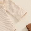 Ensembles de vêtements pour bébés filles Tenues pour tout-petits et nourrissons Combinaison unie à volants avec jupe salopette en velours côtelé Vêtements Automne Hiver