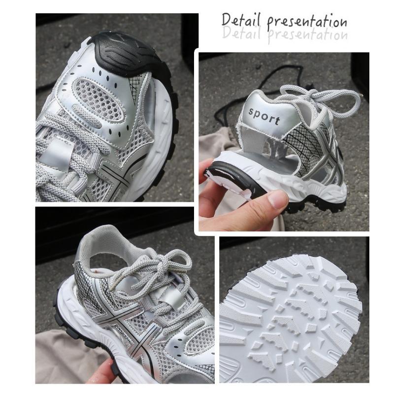 Nuovi Sandali Chiusi Estivi per Bambini - Scarpe Sportive Traspiranti in Rete Traforata per Ragazzi con Suola Morbida e Stile Chunky Dad Shoe