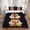 3pcs Set Chip Dale1pc of Quilt Cover+2pcs of Pillowcase, No Core, Print Bedding, All Seasons Bedroom Setting032