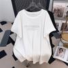 Women's Plus Size Loose Fit Short-Sleeve Round Neck Mid-Length T-Shirt (Available in 200/300/350 jin)