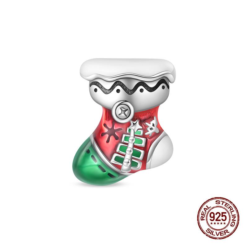 Winter Charms Copper Elk Bear Santa Claus Charms Beads Fit Original Bracelets For Women Diy Festival Jewelry Gifts