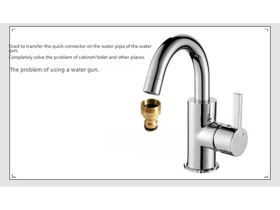 Pure Copper Faucet Conversion Joint for Car Wash and Basin Pipe Connection