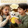Interactive Plush Musical Toy with Motion Sensor Shape Soft Fabric Novelty Sound Feature for Kids and Adults