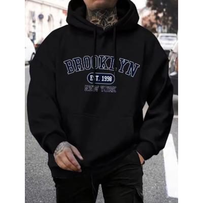 Brooklyn Est 1998 New York Printing Men Hoodies Harajuku Crewneck Hoodie Fashion Oversize Hoody Autumn Comfortable Tracksuit