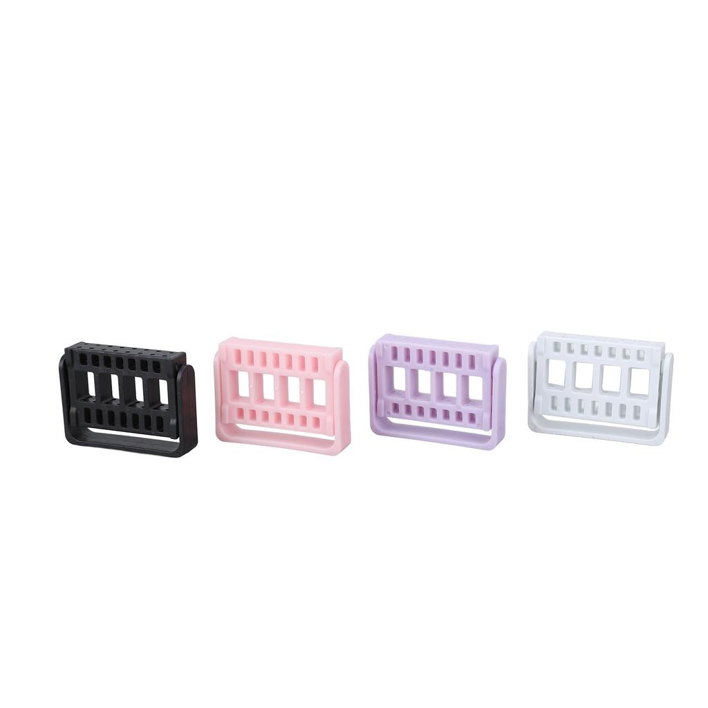 4pcs Nail Drill Bit Holder Stand Home Salon Dustproof Nail Drill Bit Display Organizer Storage Container Box