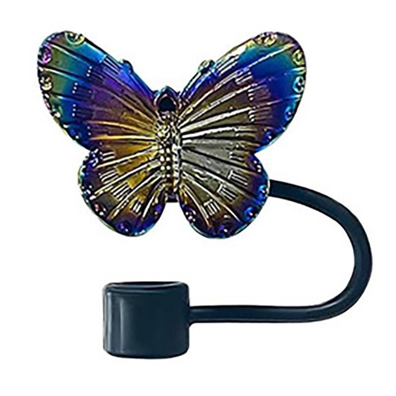 1Pc Laser Butterfly Straw Plug Dust Cap For 30/40Oz Tumbler Reusable 10Mm Sippy Cover Water Cup Straw Sleeve Accessories