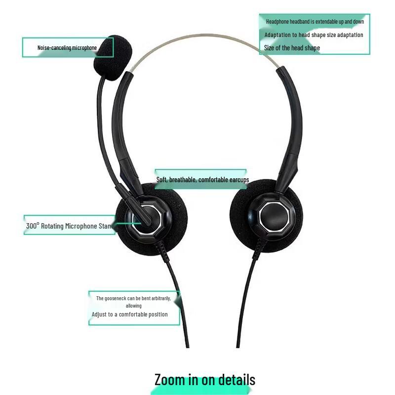 Keterdelong T900-DH Series Noise-Cancelling Desk Phone Headset (CN version)