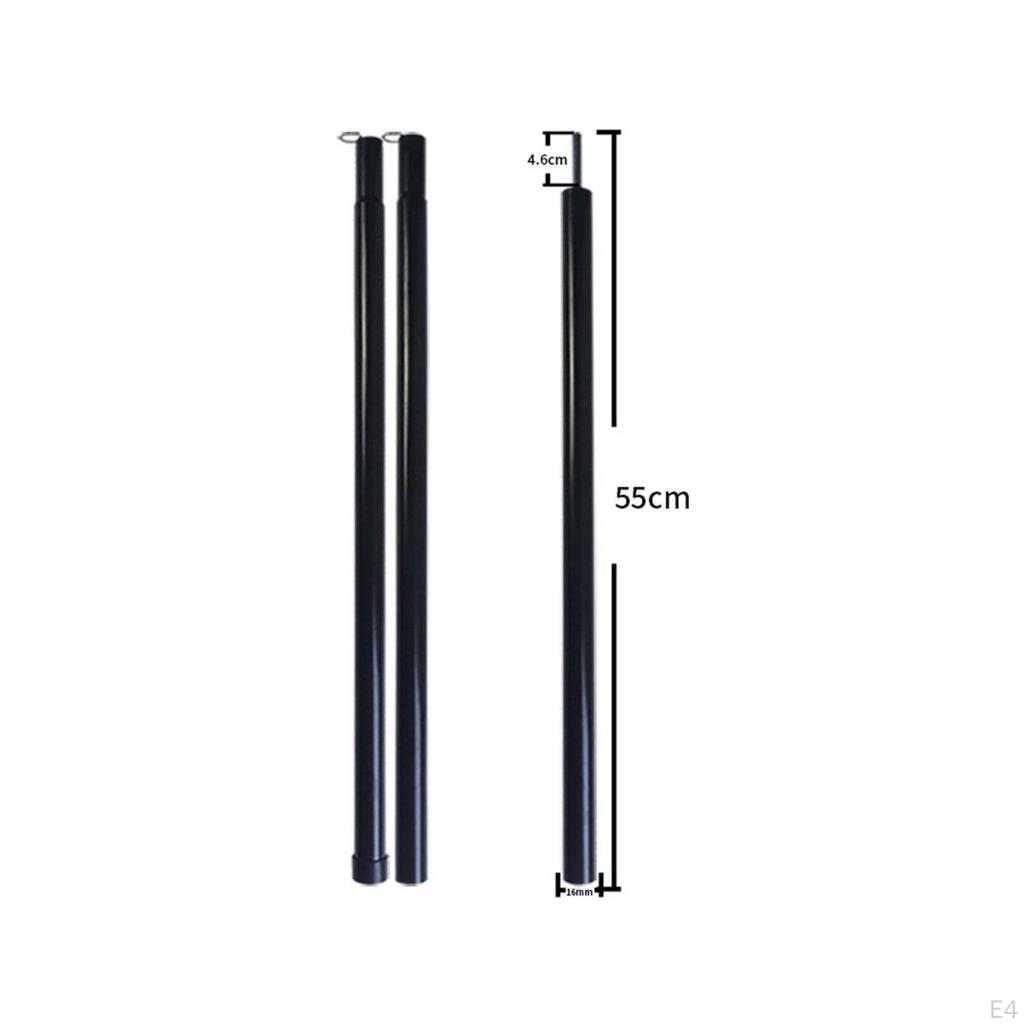 Adjustable Tent Support Pole Foldable Iron Tarp Poles for Camping Canopy Awning