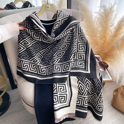 Winter Warm Cashmere Scarf For Women Luxury Pashmina Blanket Thick Shawl Wrap Neckerchief Fashion Bufanda Echarpe Poncho