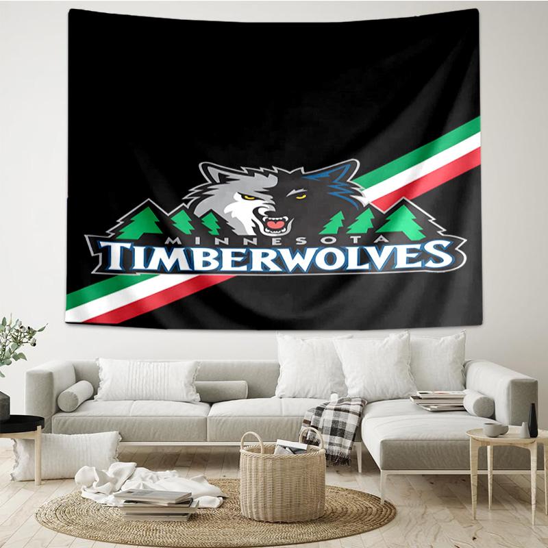 Timberwolves Logo Quick-Dry Tapestry Hanging for Bedroom,Livingroom, Playroom,Decor Art Room Wall Tapestry Holiday and Birthday Gifts