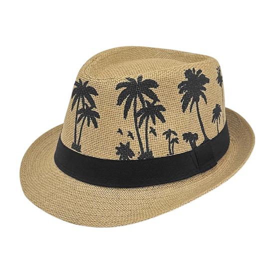 Vacation Beach Hat Straw Woven Sun Protection Hat with Coconut