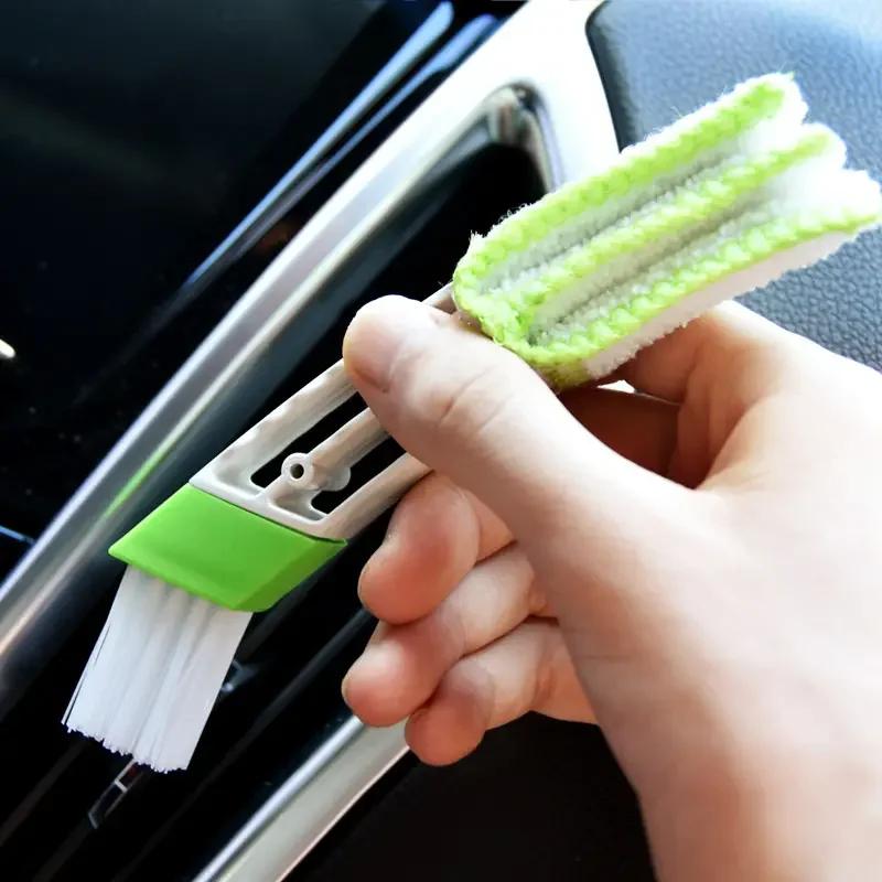 Car Air Conditioner Vent Brush Microfibre Car Grille Cleaner Auto Detailing Blinds Duster Car Cleaning Brush Interior Accessorie