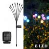 6/8 LED Solar Garden Light Swing Waterproof LED Firefly Lamp Flexible Wire for Outdoor Yard Patio Christmas New Year Decoration