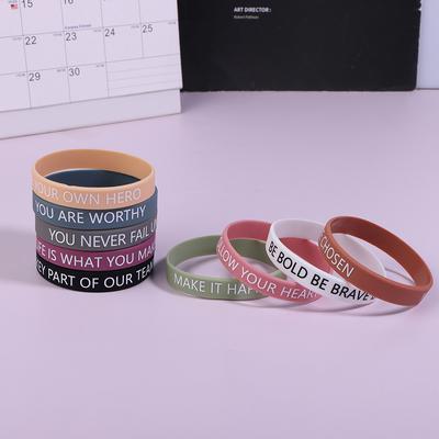 Gummiarmbänder mit Motivierendem Zitat, farbige, inspirierende Silikonarmbänder, dehnbar, Unisex-Armbänder für Frauen und Männer, Geschenke