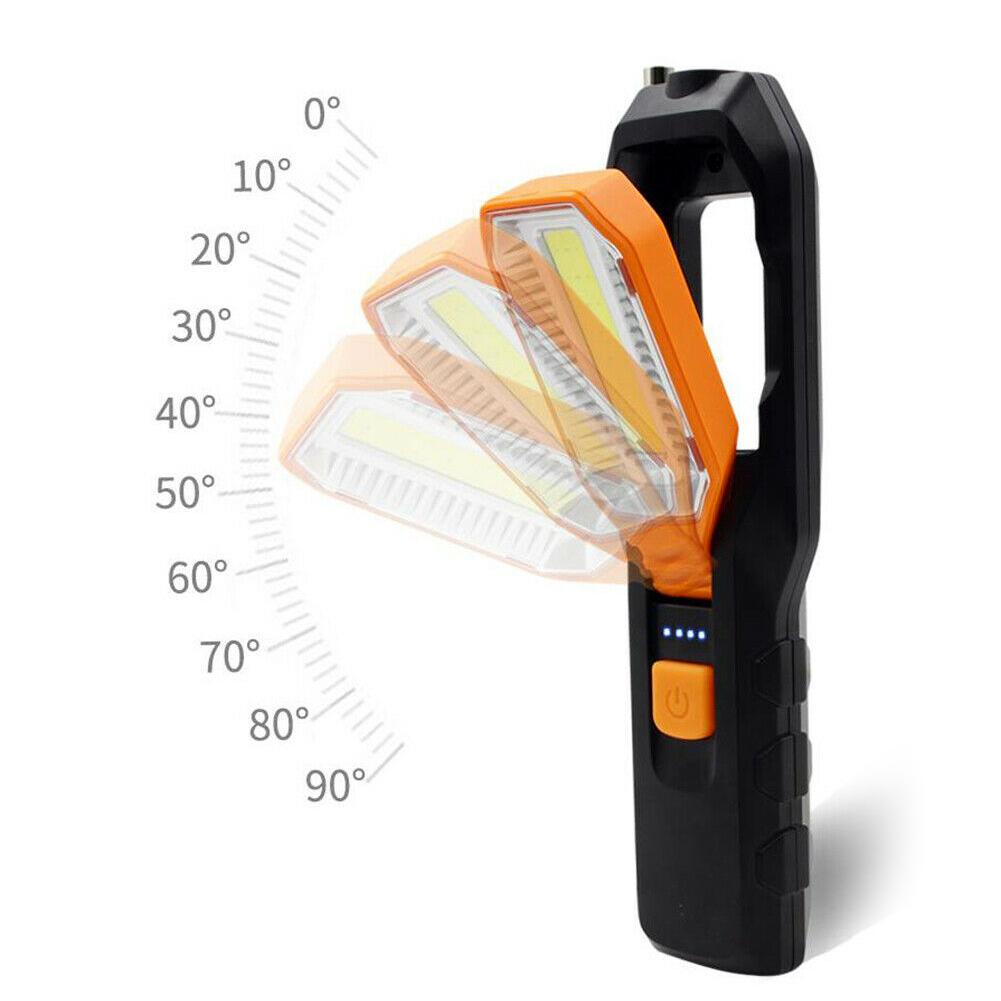 LED Work Light COB Car Garage Inspection Lamp Magnetic Torch USB Rechargeable