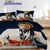 Johnny Hallyday Gitarrenperformance Bettwäsche, Bettbezug, Kissenbezug, Heimdekoration, Geburtstagsgeschenk (1 * Bettbezug+2 * Kissenbezug, ohne Füllung)