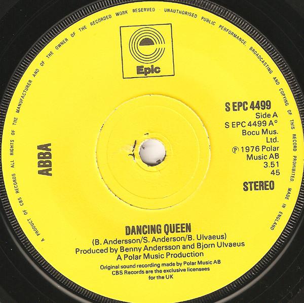 

7-дюймовая пластинка ABBA - Dancing Queen SEPC4499 Epic 1976 UK Поп Б/У